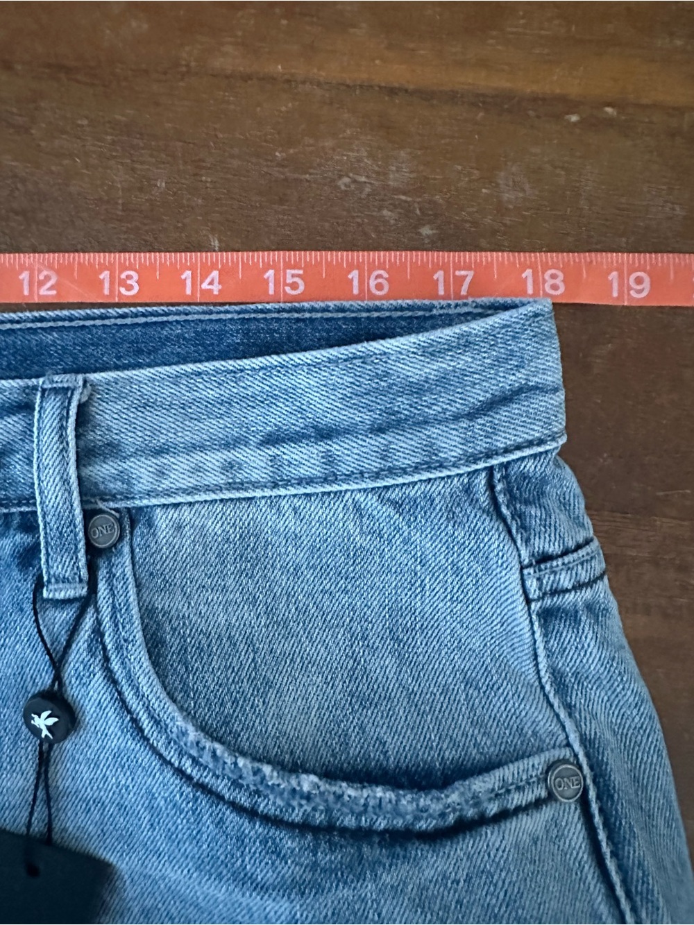 One Teaspoon Salty Dog Bandits Washed Light Blue Denim Women's Shorts 30 NWT - Picture 6 of 10